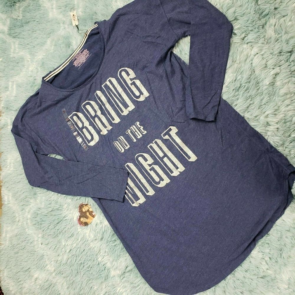 Victoria's Secret Women's Blue Nightgown Bring On The Night Sleepshirt X…